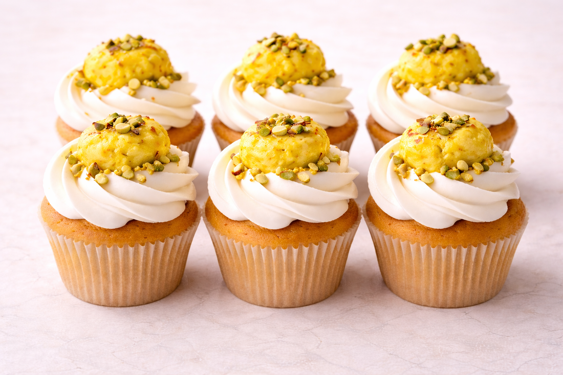 Mango Rasmalai Cupcakes