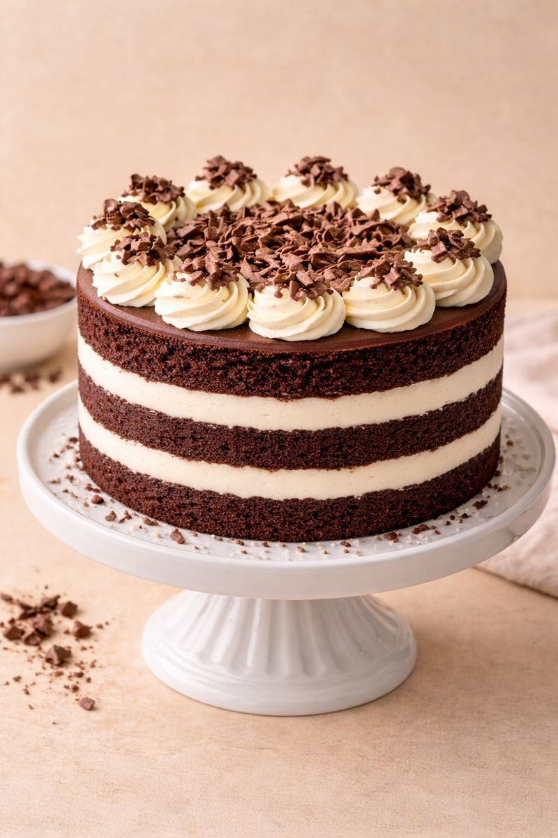 Ebony & Ivory Cake