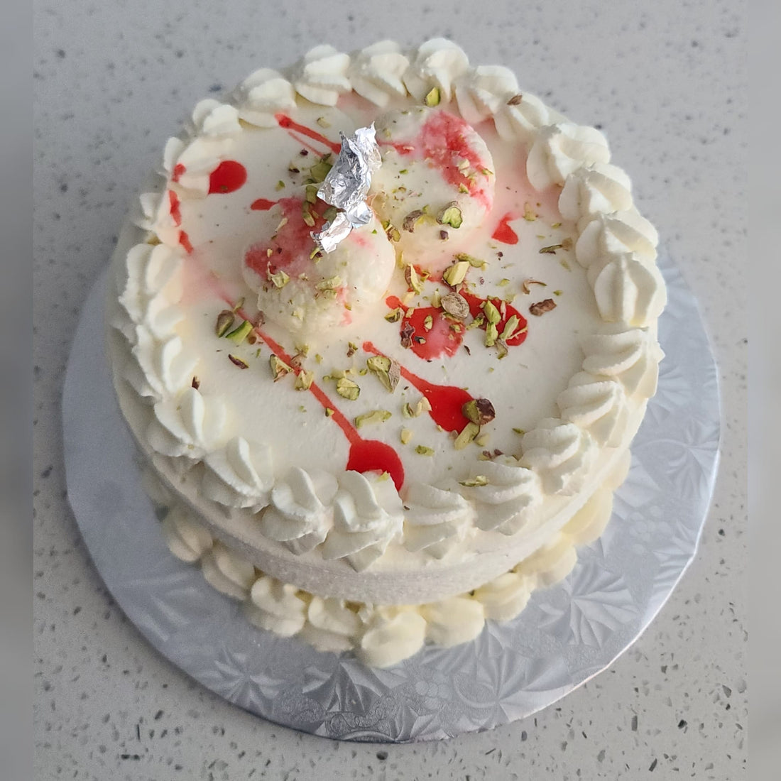 Gulkand Rasmalai Cake