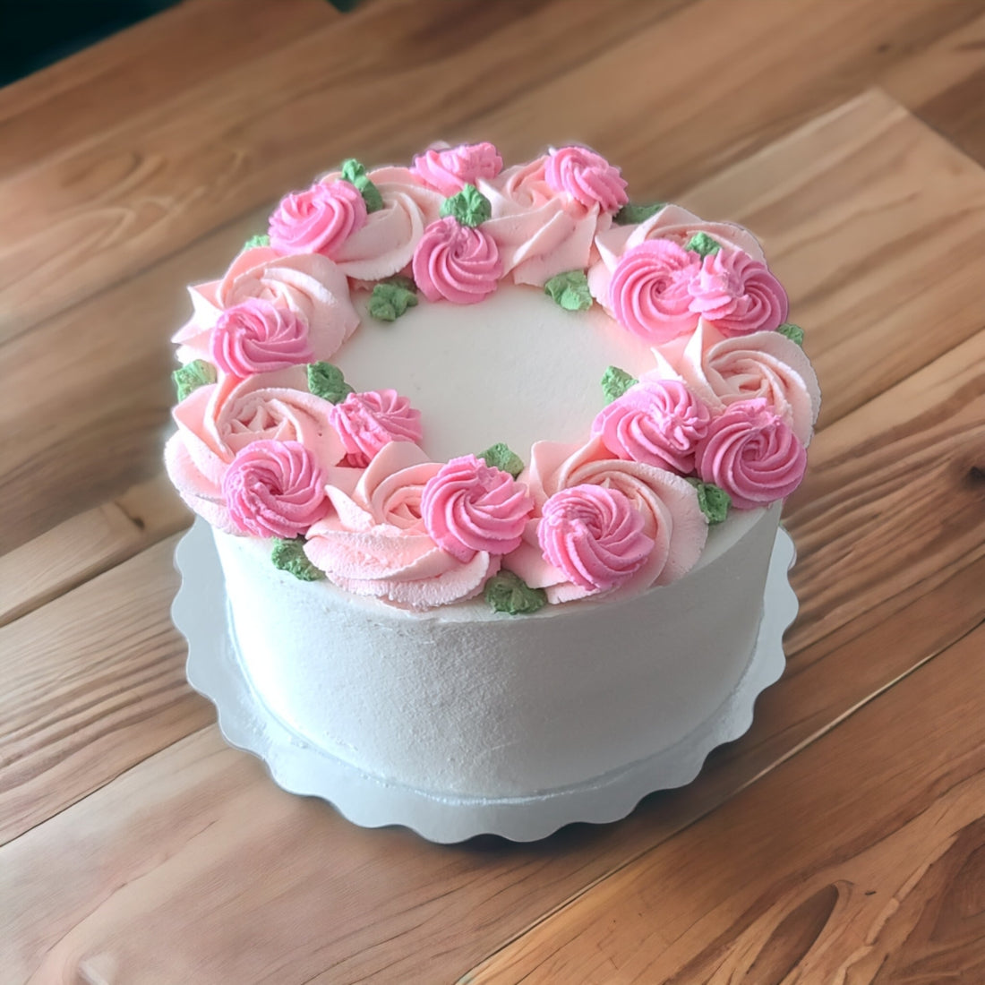 Pink Wreath - Cake Design