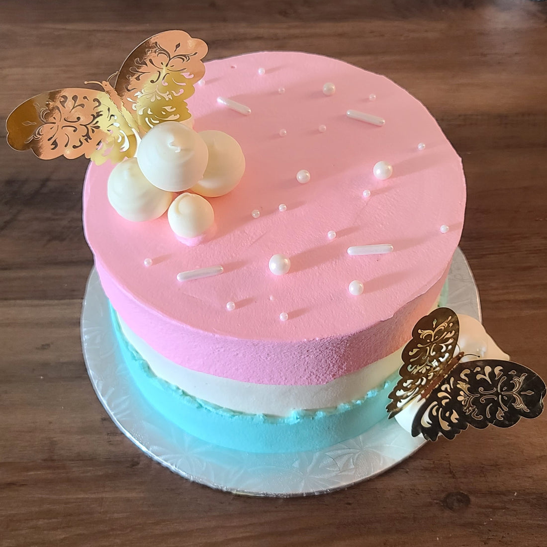 Pink & Blue Butterfly - Cake Design