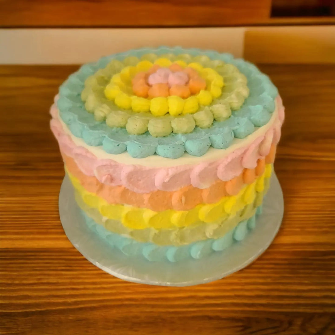 Rainbow Thumbprint - Cake Design