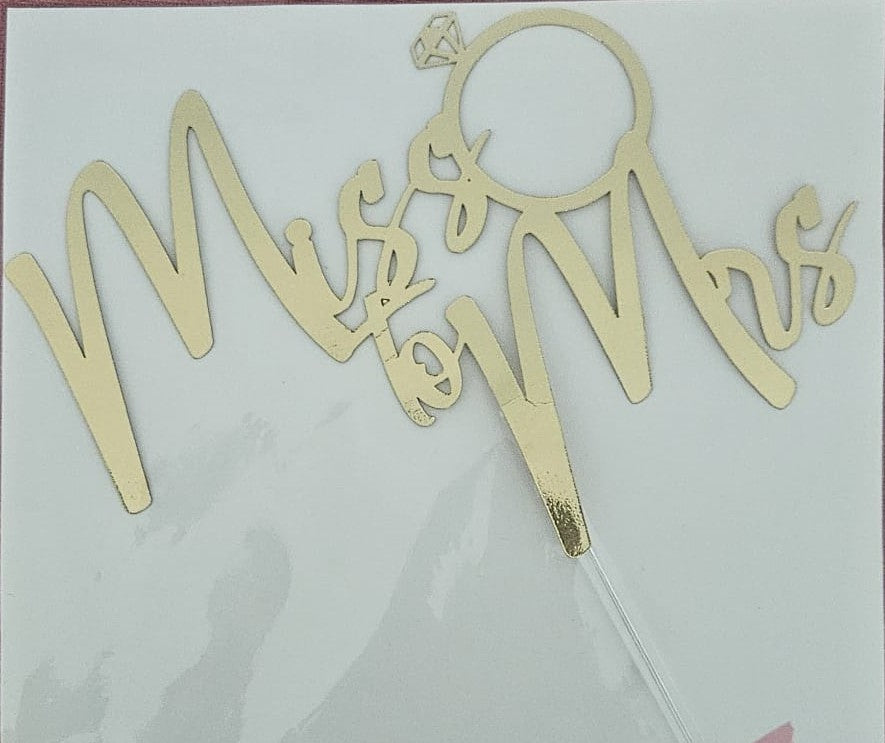 Miss to Mrs - Cake Topper