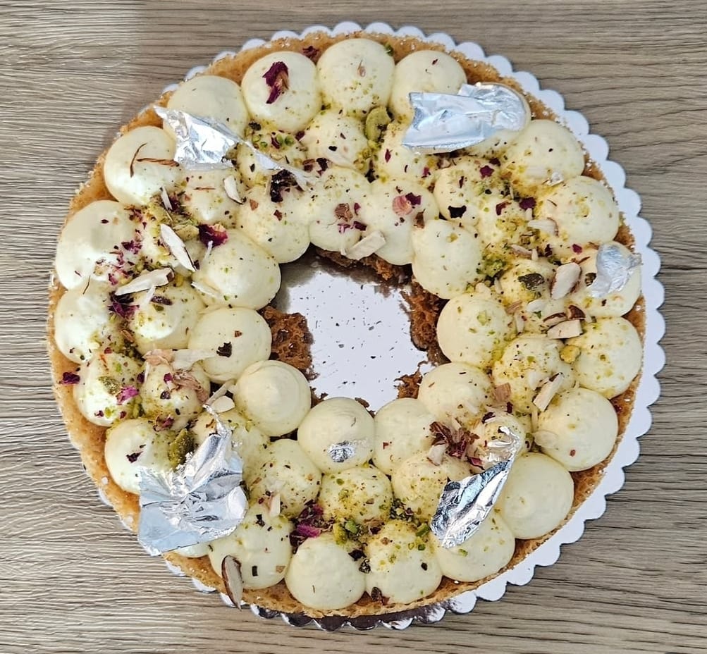 Rabri Cheesecake Ghevar - Diwali Special